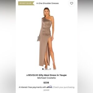 Michael Costello Taupe Maxi Dress